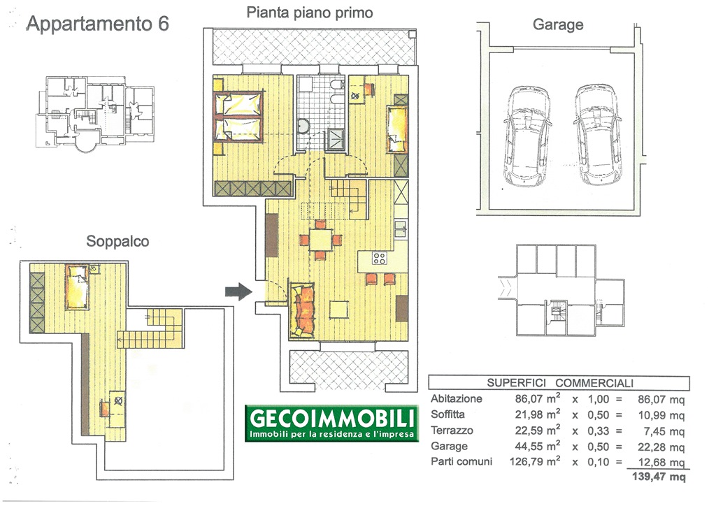 Appartamento bicamere in vendita a Pederobba