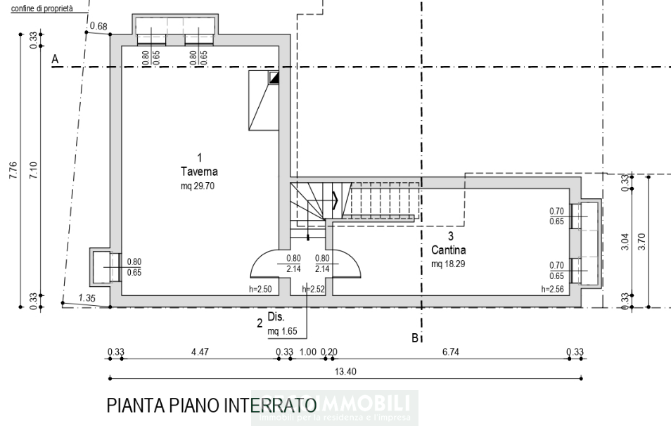 Pianta piano interrato
